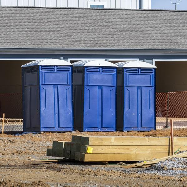 Heavy-duty construction site porta potty in Loveland, Colorado